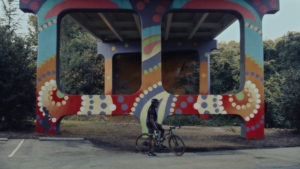 Greg Lawrence biking in North Carolina